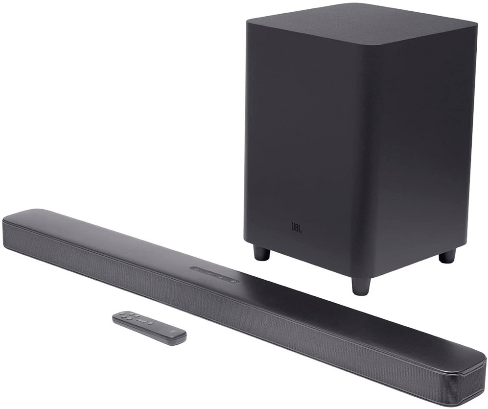 JBL Bar 5.1 Surround Sound Bar - Sistema di intrattenimento esclusivo , funzionalità di streaming e subwoofer, compatibile con Alexa, in nero