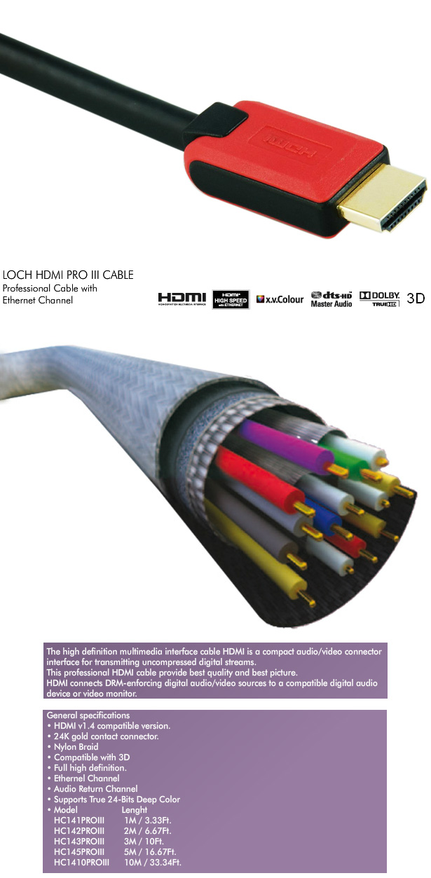 LOCH HDMI Serie Pro III Version 1.4 