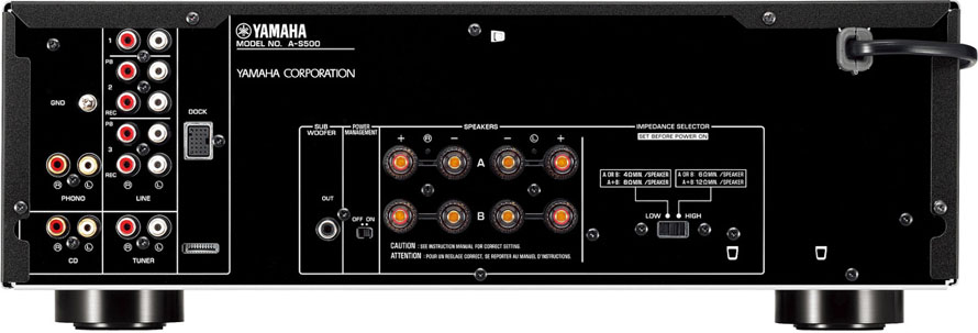 Yamaha A-S500 Panel Trasero